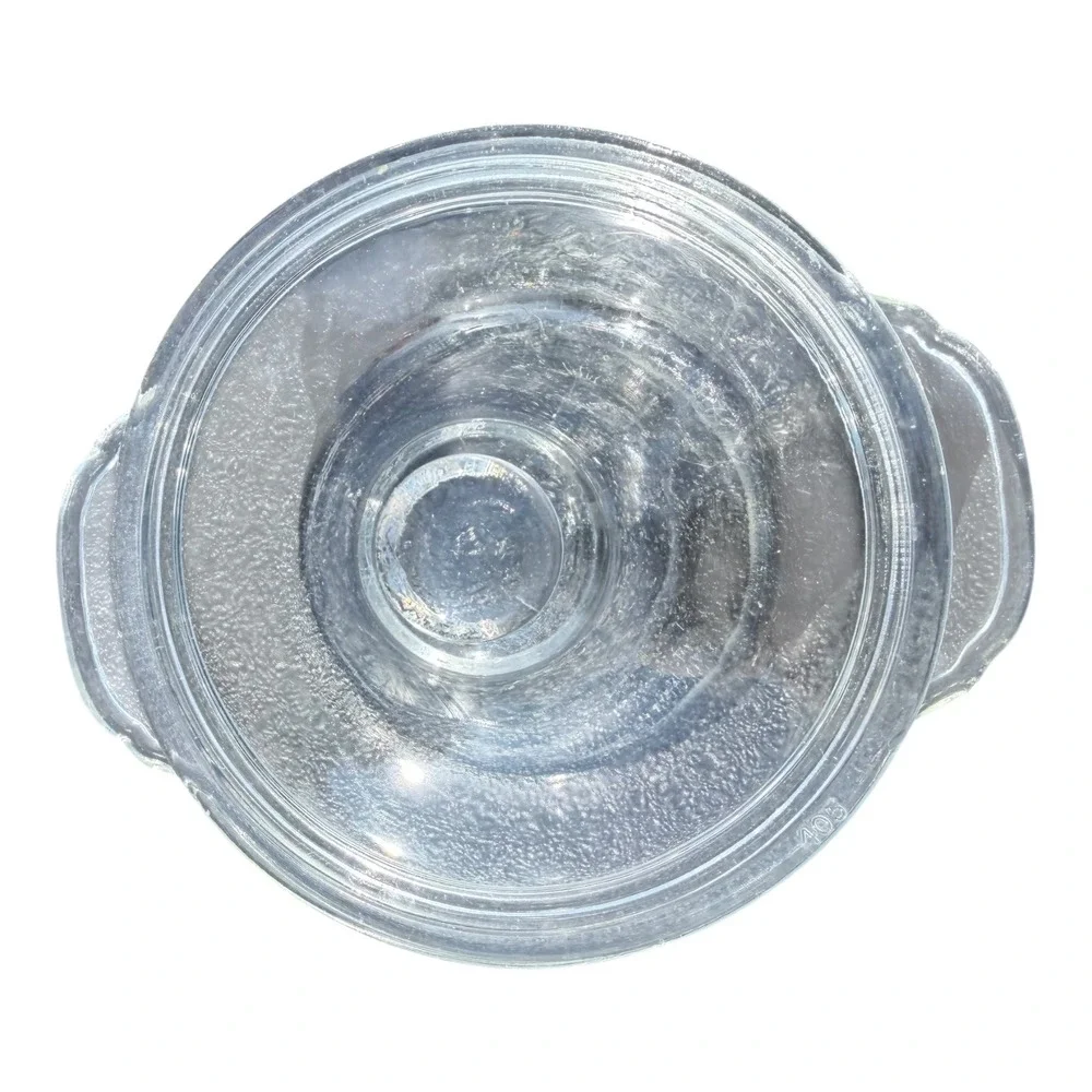 Fire King Casserole Dish 1 PT Clear Glass Round Lidded 405 USA VTG Kitchenware
